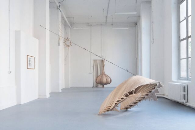 Focus sur les lauréats des prix des #amisdesbeauxartsdeparis en 2025

Salomé Botella @salomebotella est la lauréate prix agnès b.

"Mon travail fait appel à un imaginaire rural. Il convoque des pratiques liées à l’artisanat et au travail de la terre. Dans mes sculptures, il est question de certains matériaux en lien avec ces espaces, tels que le crin, le maïs, le bois, la toile de jute. Je m’inspire de symboles vernaculaires, comme la fronde, l’ail ou le fer à cheval, allégories de la chance, de la chasse ou de la protection. Ils font référence à la longue histoire d’un lieu et de ses formes. Un compas, par exemple, cite un métier, celui du maçon, et plus largement nous évoque un lien affectif à l’architecture, à la construction et au dessin.

Mes sculptures représentent ainsi un effort, le mien, celui d’un matériau qui se courbe et plus largement celui d’un monde rural, où le labeur occupe une place particulière.

Cette idée est rendue compte dans la logique de contrepied que j’emprunte, « l’émotion crée la motion », comme en science, pour les espèces vivantes. Les actions et réactions traduites dans mes sculptures font écho à ma pratique d’atelier. Cette souplesse que je cherche à atteindre avec le travail du bois nous renvoie à un point de rupture potentielle : à l’image des espaces que je décris, soumis à des violences sous-jacentes, eux aussi pris dans une forme de fragilité".

📷 Vues d'ensembles DNSAP Adiii !, 2025 - Lucky Luck (Lucky us), 2025 , Chêne taillé, frêne, séquoia, tourillons, crin de cheval

#artcontemporain #artcontemporain #artist ##amisdesbeauxartsdeparis #beauxartsparis #fineart